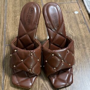 Cape Robbin Chocolate Quilted Mules